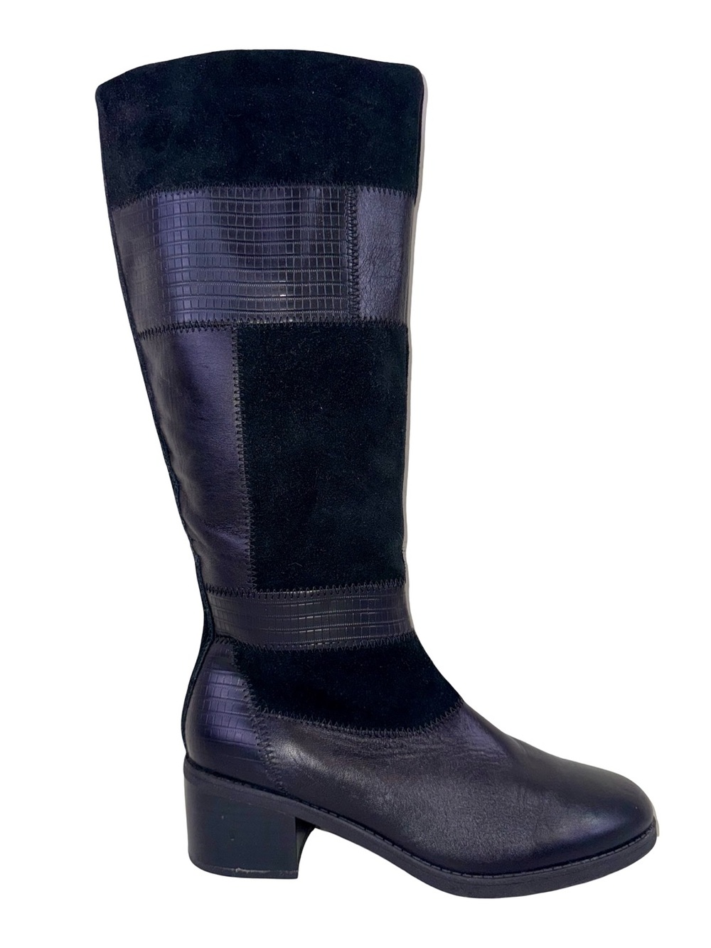 CLARKS NEVELLA NOVA KNEE-HIGH BOOTS IN BLACK